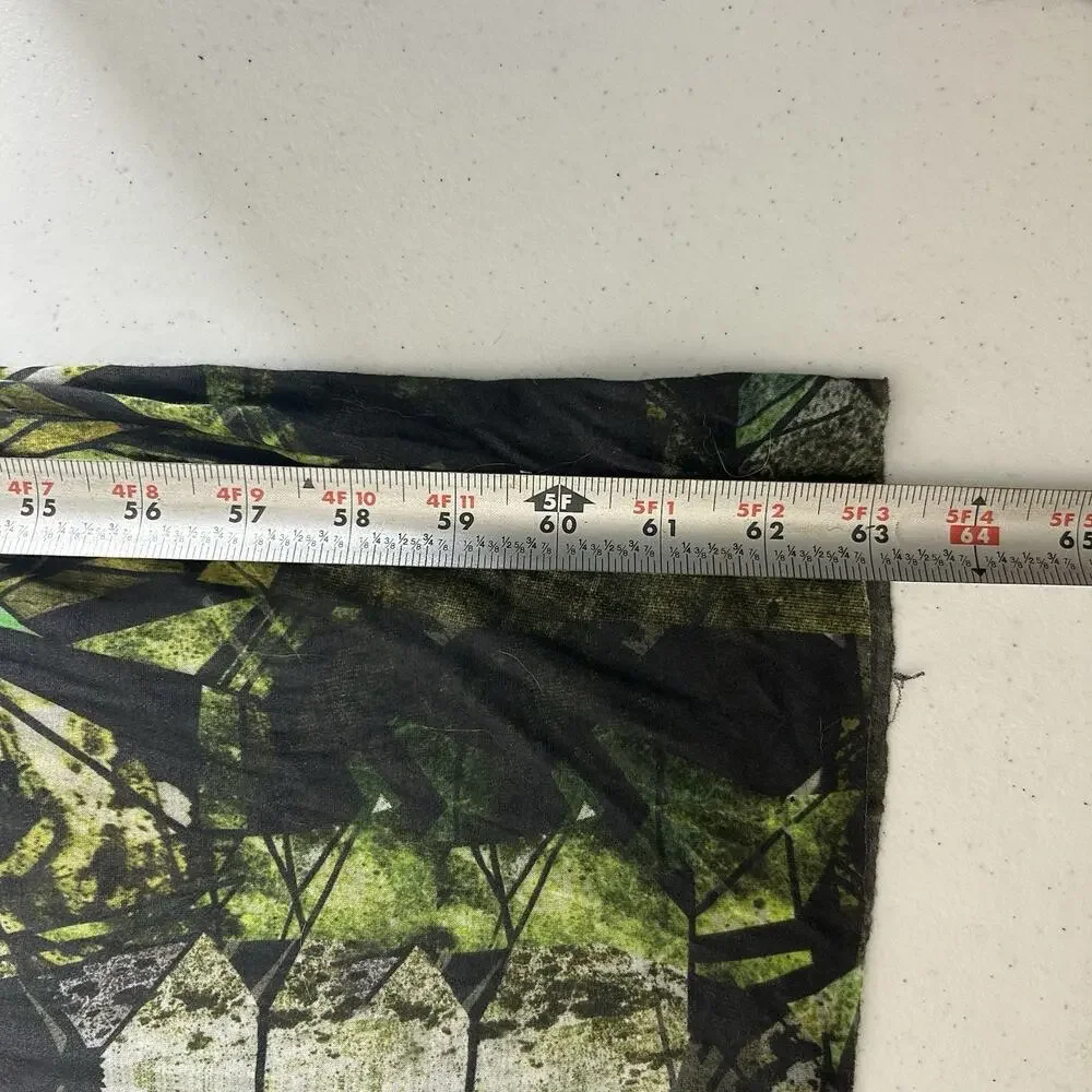 HELMUT LANG Dress Womens Medium Cicadae Print Slit Overlap Maxi Lizard Green - Picture 8 of 9